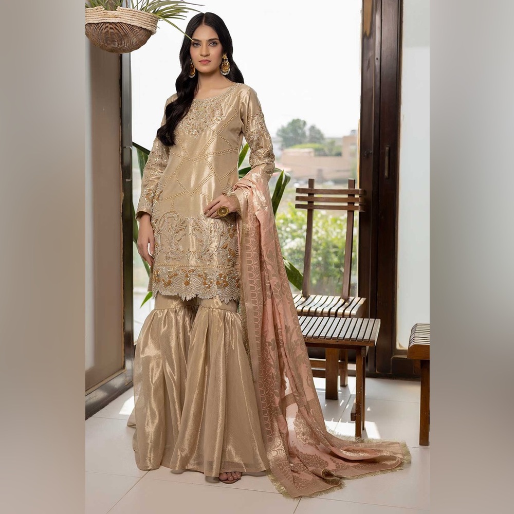Nikkah Dress Pakistani formal wear JAVERIA -SIDRA MUMTAZ Gharara